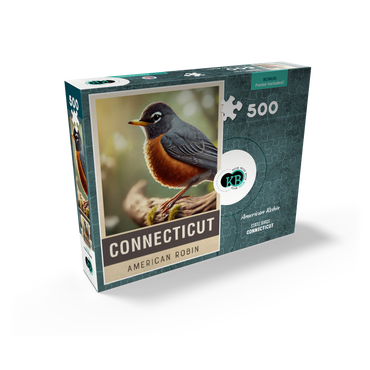 State Birds Series: Connecticut, American Robin 500 Jigsaw Puzzle box view2