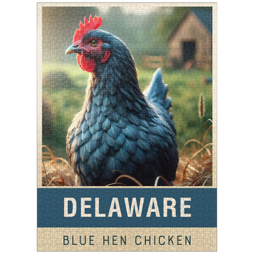 puzzleplate State Birds Series: Delaware, Blue Hen Chicken 1000 Jigsaw Puzzle