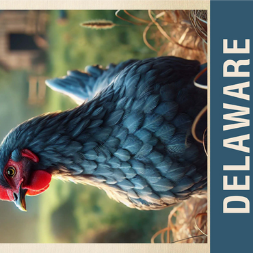 State Birds Series: Delaware, Blue Hen Chicken 1000 Jigsaw Puzzle 3D Modell