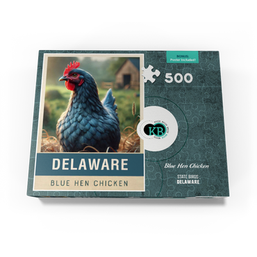 State Birds Series: Delaware, Blue Hen Chicken 500 Jigsaw Puzzle box view3