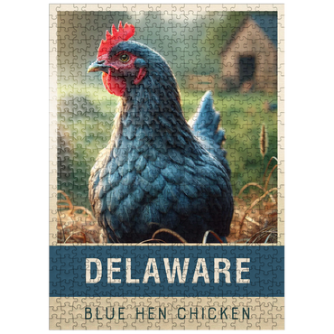 puzzleplate State Birds Series: Delaware, Blue Hen Chicken 500 Jigsaw Puzzle