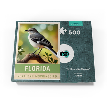 State Birds Series: Florida, Northern Mockingbird 500 Jigsaw Puzzle box view3