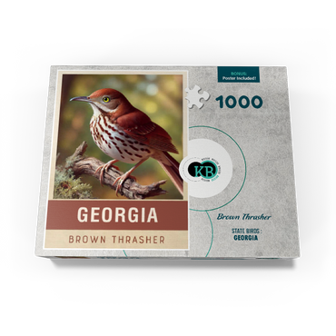 State Birds Series: Georgia, Brown Thrasher 1000 Jigsaw Puzzle box view3