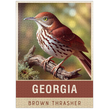 puzzleplate State Birds Series: Georgia, Brown Thrasher 1000 Jigsaw Puzzle
