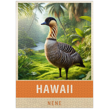 puzzleplate State Birds Series: Hawaii, Nene 1000 Jigsaw Puzzle