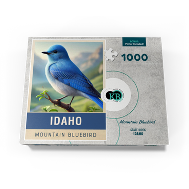 State Birds Series: Idaho, Mountain Bluebird 1000 Jigsaw Puzzle box view3
