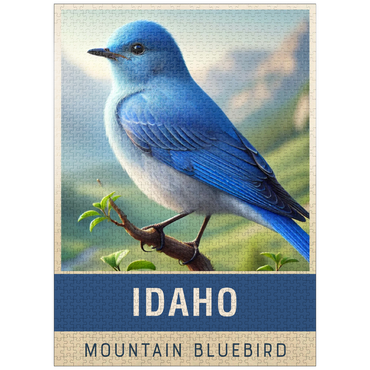 puzzleplate State Birds Series: Idaho, Mountain Bluebird 1000 Jigsaw Puzzle