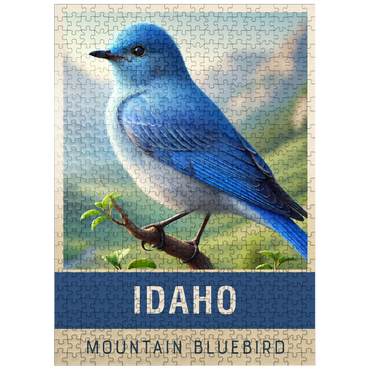 puzzleplate State Birds Series: Idaho, Mountain Bluebird 500 Jigsaw Puzzle