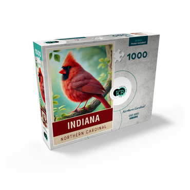 State Birds Series: Indiana, Northern Cardinal 1000 Jigsaw Puzzle box view2