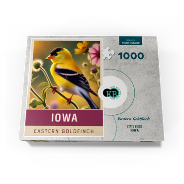 State Birds Series: Iowa, Eastern Goldfinch 1000 Jigsaw Puzzle box view3