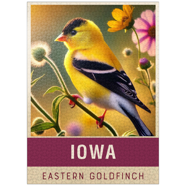 puzzleplate State Birds Series: Iowa, Eastern Goldfinch 1000 Jigsaw Puzzle