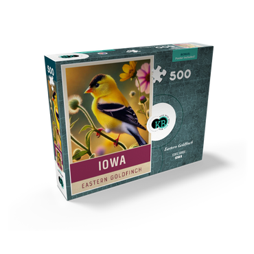 State Birds Series: Iowa, Eastern Goldfinch 500 Jigsaw Puzzle box view2