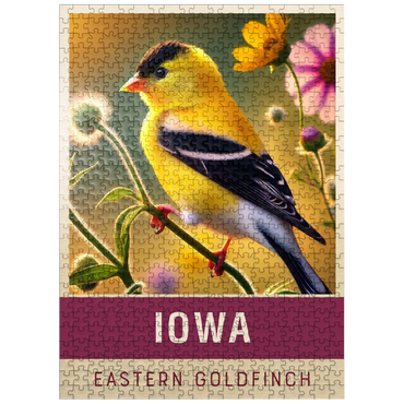 puzzleplate State Birds Series: Iowa, Eastern Goldfinch 500 Jigsaw Puzzle