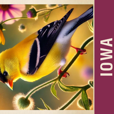 State Birds Series: Iowa, Eastern Goldfinch 500 Jigsaw Puzzle 3D Modell
