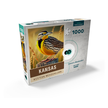 State Birds Series: Kansas, Western Meadowlark 1000 Jigsaw Puzzle box view2