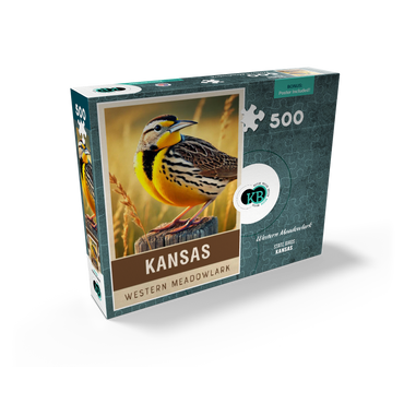 State Birds Series: Kansas, Western Meadowlark 500 Jigsaw Puzzle box view2