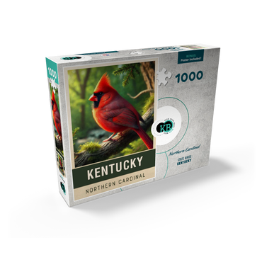 State Birds Series: Kentucky, Northern Cardinal 1000 Jigsaw Puzzle box view2
