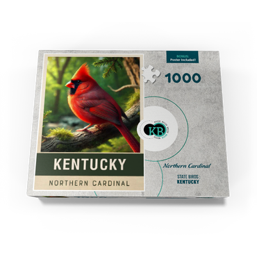 State Birds Series: Kentucky, Northern Cardinal 1000 Jigsaw Puzzle box view3