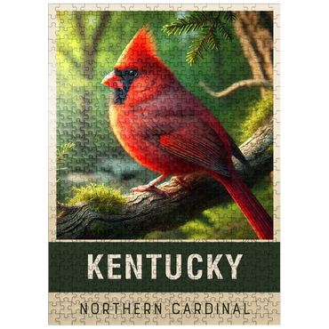 puzzleplate State Birds Series: Kentucky, Northern Cardinal 500 Jigsaw Puzzle