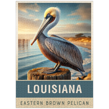 puzzleplate State Birds Series: Louisiana, Eastern Brown Pelican 1000 Jigsaw Puzzle