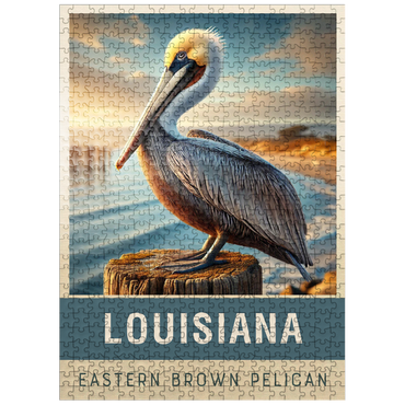 puzzleplate State Birds Series: Louisiana, Eastern Brown Pelican 500 Jigsaw Puzzle