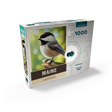 State Birds Series: Maine, Chickadee 1000 Jigsaw Puzzle box view2