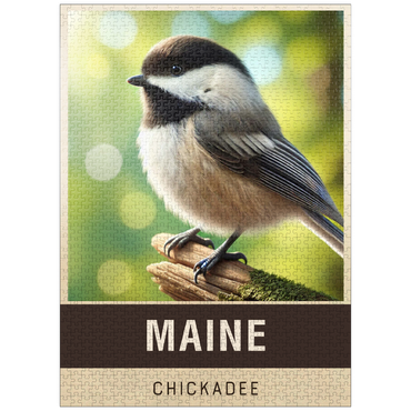 puzzleplate State Birds Series: Maine, Chickadee 1000 Jigsaw Puzzle
