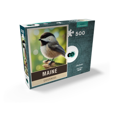 State Birds Series: Maine, Chickadee 500 Jigsaw Puzzle box view2