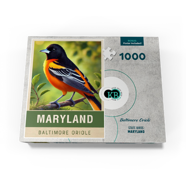 State Birds Series: Maryland, Baltimore Oriole 1000 Jigsaw Puzzle box view3