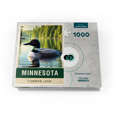 State Birds Series: Minnesota, Common Loon 1000 Jigsaw Puzzle box view3