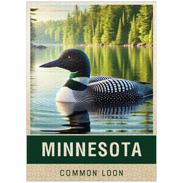puzzleplate State Birds Series: Minnesota, Common Loon 1000 Jigsaw Puzzle