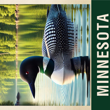 State Birds Series: Minnesota, Common Loon 1000 Jigsaw Puzzle 3D Modell