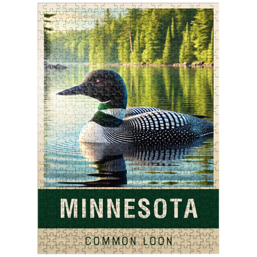 puzzleplate State Birds Series: Minnesota, Common Loon 500 Jigsaw Puzzle