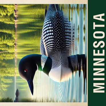 State Birds Series: Minnesota, Common Loon 500 Jigsaw Puzzle 3D Modell