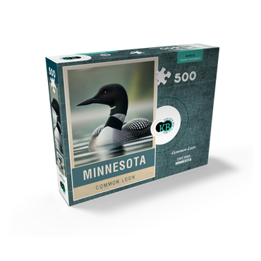 State Birds Series: Minnesota, Common Loon, close-up 500 Jigsaw Puzzle box view2