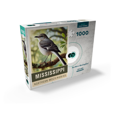State Birds Series: Mississippi, Northern Mockingbird 1000 Jigsaw Puzzle box view2