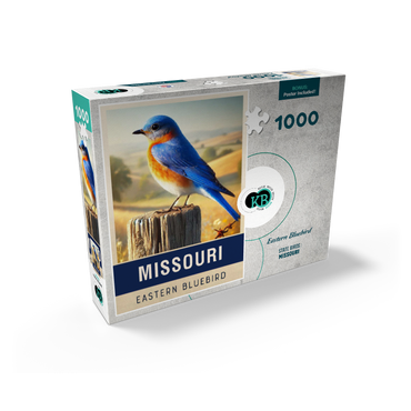 State Birds Series: Missouri, Eastern Bluebird 1000 Jigsaw Puzzle box view2