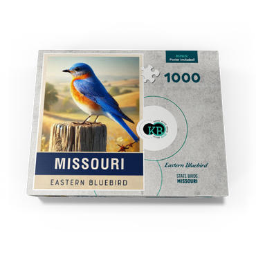 State Birds Series: Missouri, Eastern Bluebird 1000 Jigsaw Puzzle box view3
