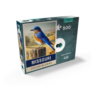 State Birds Series: Missouri, Eastern Bluebird 500 Jigsaw Puzzle box view2
