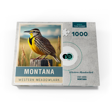 State Birds Series: Montana, Western Meadowlark 1000 Jigsaw Puzzle box view3