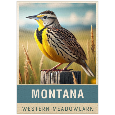 puzzleplate State Birds Series: Montana, Western Meadowlark 1000 Jigsaw Puzzle