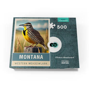 State Birds Series: Montana, Western Meadowlark 500 Jigsaw Puzzle box view3