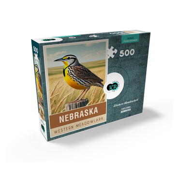 State Birds Series: Nebraska, Western Meadowlark 500 Jigsaw Puzzle box view2