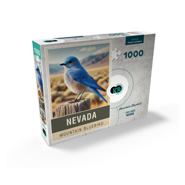 State Birds Series: Nevada, Mountain Bluebird 1000 Jigsaw Puzzle box view2
