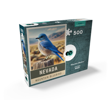 State Birds Series: Nevada, Mountain Bluebird 500 Jigsaw Puzzle box view2