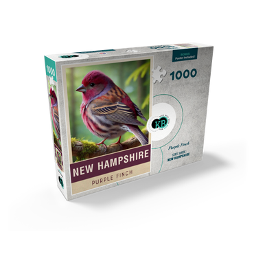 State Birds Series: New Hampshire, Purple Finch 1000 Jigsaw Puzzle box view2