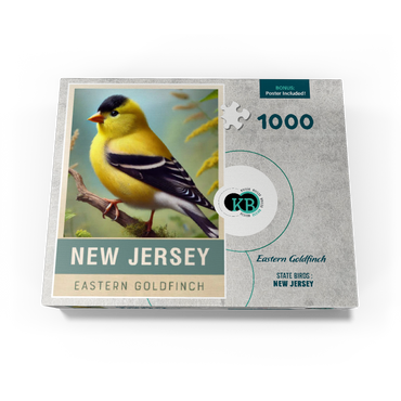 State Birds Series: New Jersey, Eastern Goldfinch 1000 Jigsaw Puzzle box view3