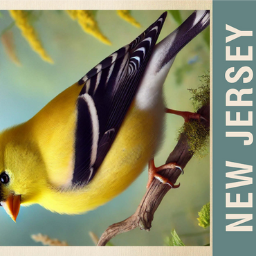 State Birds Series: New Jersey, Eastern Goldfinch 1000 Jigsaw Puzzle 3D Modell