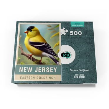 State Birds Series: New Jersey, Eastern Goldfinch 500 Jigsaw Puzzle box view3