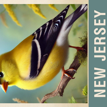 State Birds Series: New Jersey, Eastern Goldfinch 500 Jigsaw Puzzle 3D Modell